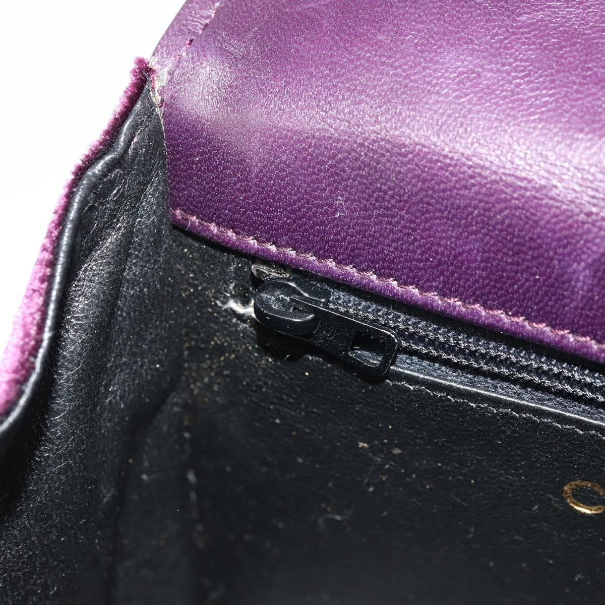 Chanel Wallet On Chain Quilted Velvet Purple Velvet Handbag (Pre-Owned)