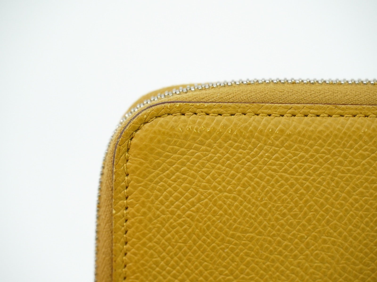 Hermes Azap Silkin Epsom Leather Silk Beige Leather Wallets Accessory (Pre-Owned)