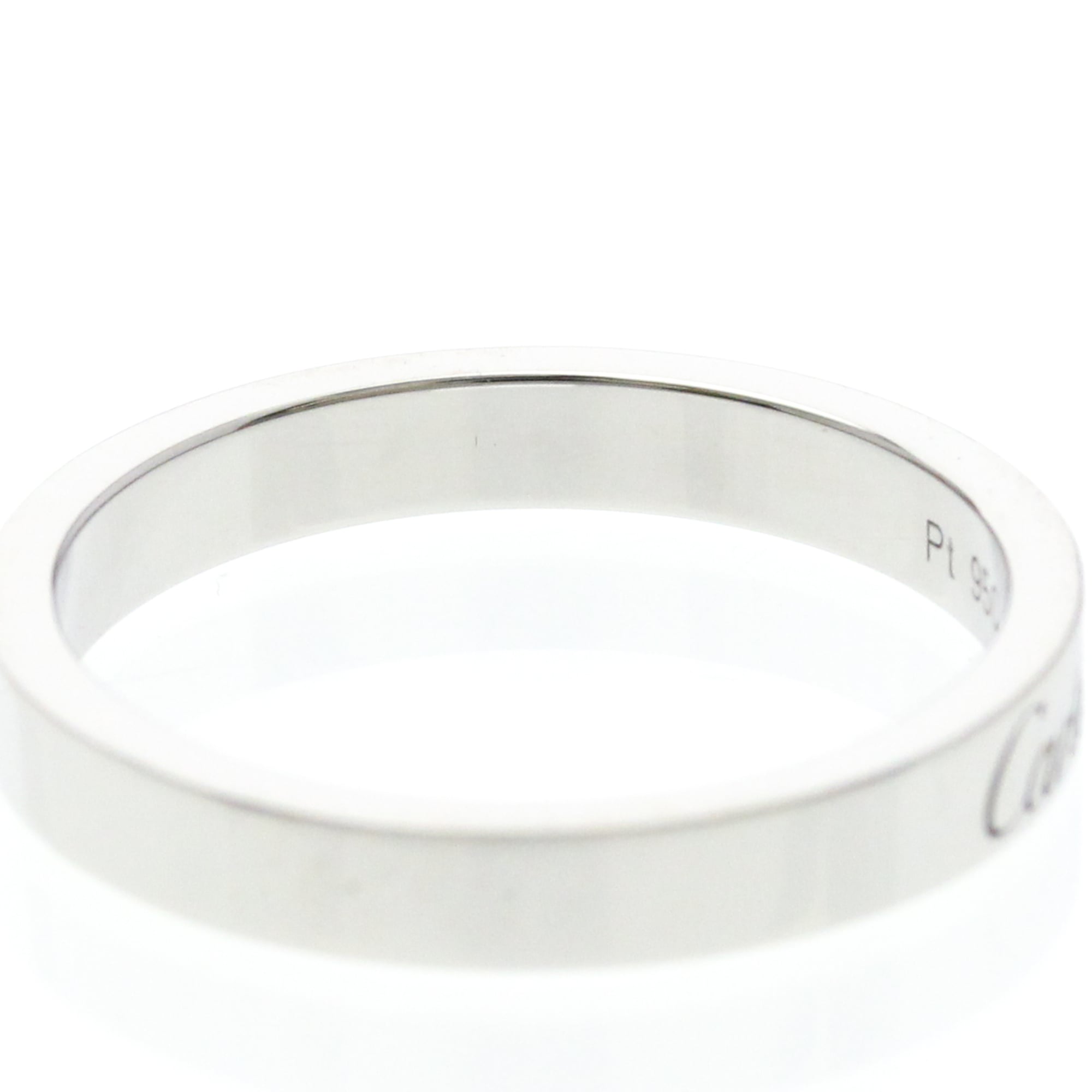 Cartier C De Cartier Wedding Band Platinum Silver Platinum Ring Jewelry (Pre-Owned)