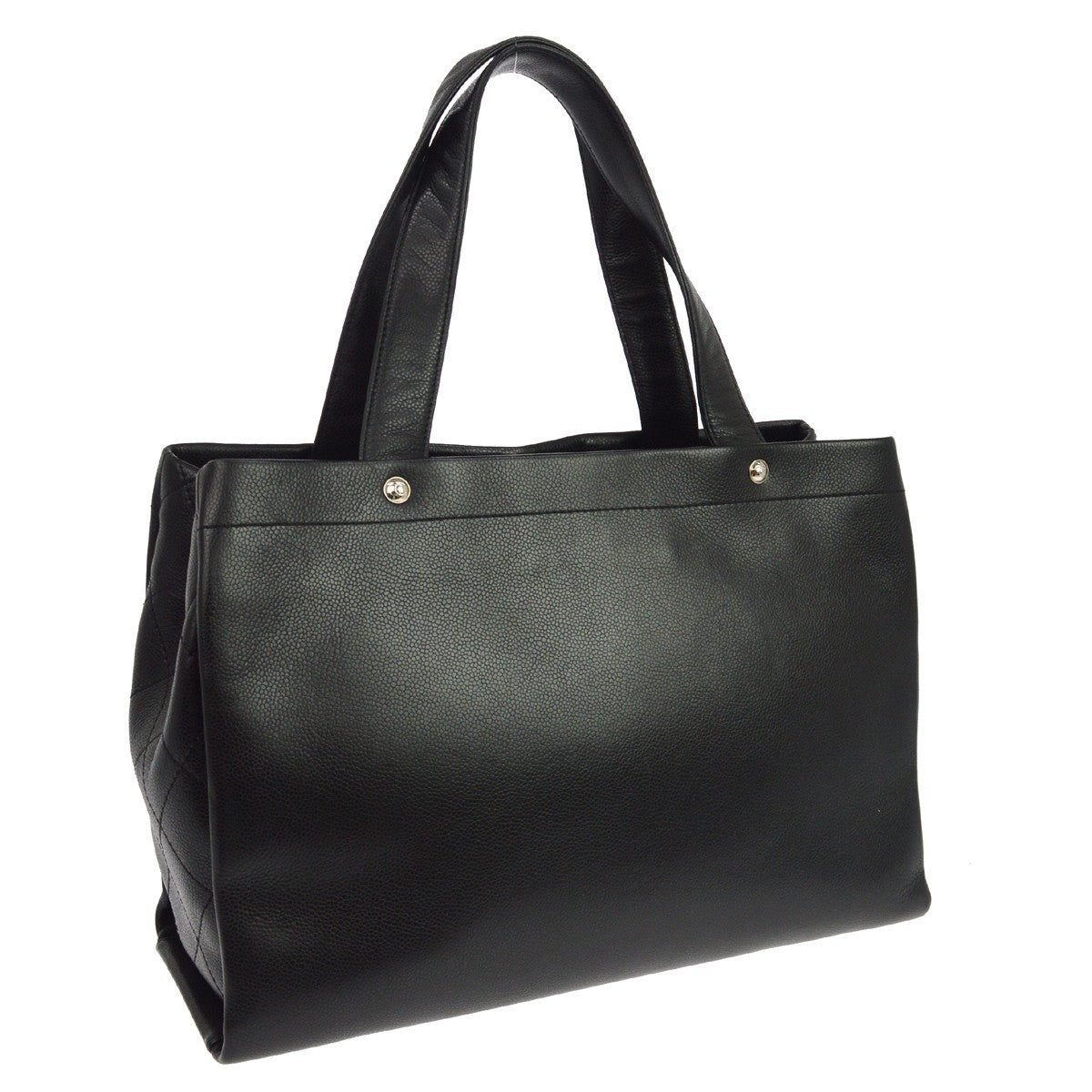 Chanel Vintage Timeless Shopping Caviar Black Leather Tote Bag Bag (Pre-Owned)