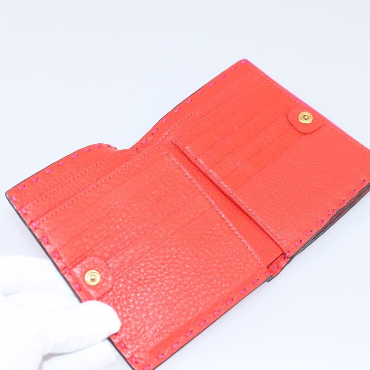 Fendi Selleria Peekaboo Leather Pink Leather Wallets Accessory (Pre-Owned)