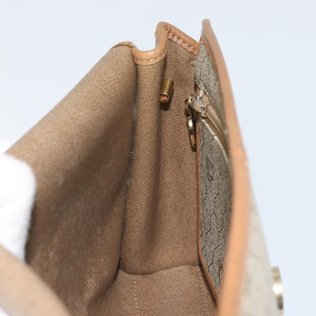 Christian Dior Vintage Honeycomb Canvas And Leather Beige Canvas Shoulder Bag Bag (Pre-Owned)