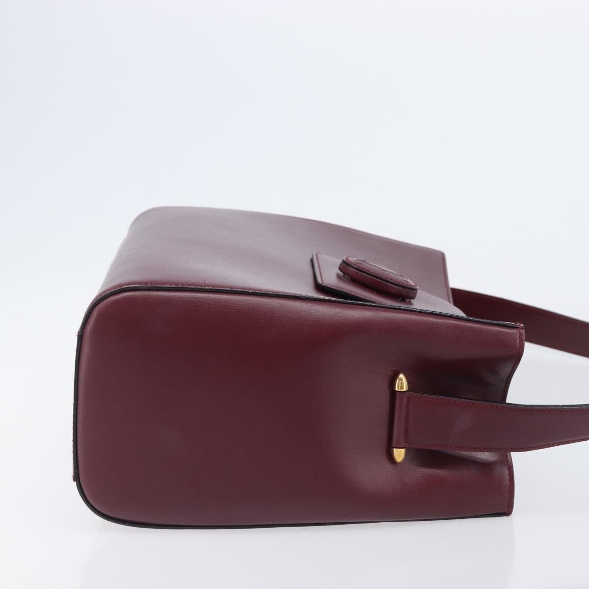 Cartier Must De Cartier Leather Burgundy Leather Shoulder Bag Bag (Pre-Owned)