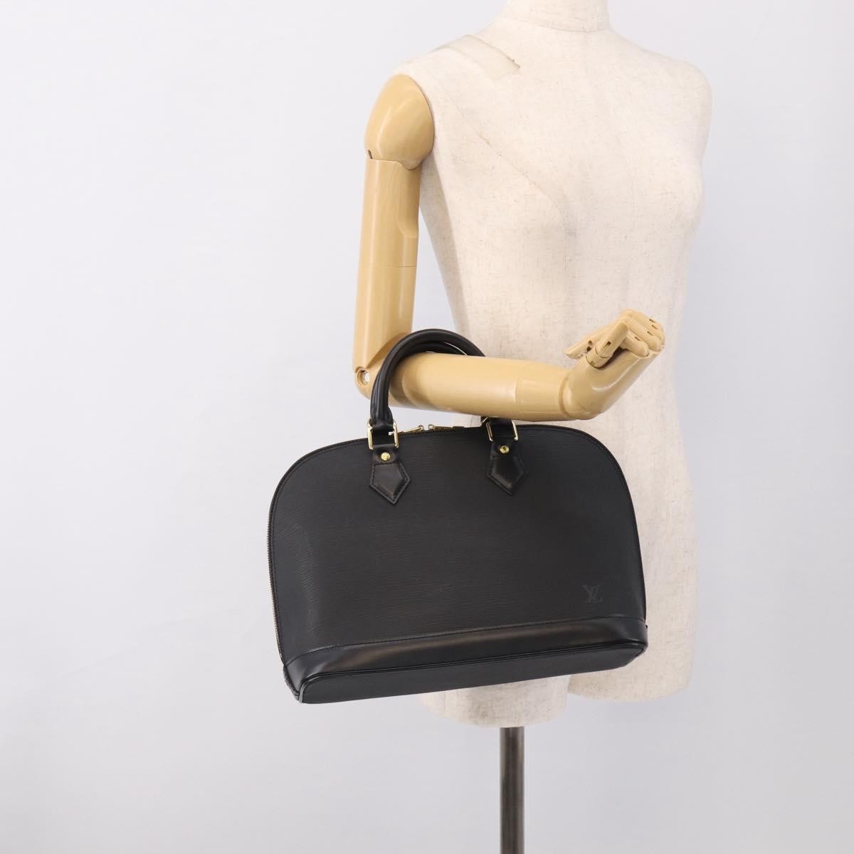 Louis Vuitton Alma Epi Leather Black Leather Handbag (Pre-Owned)