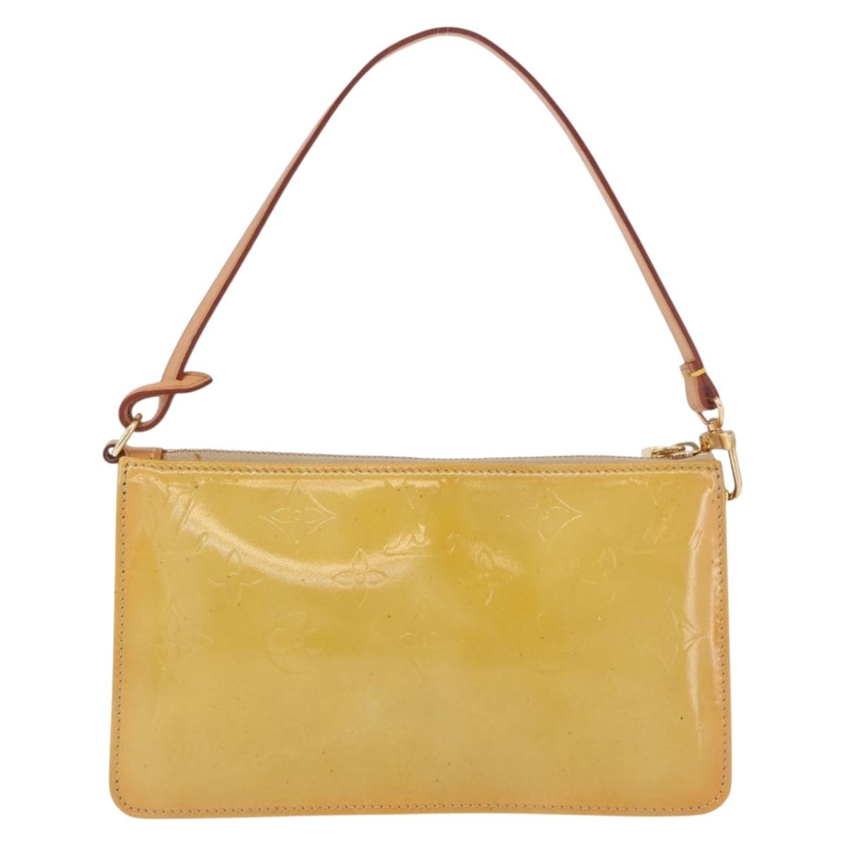 Louis Vuitton Lexington Pochette Patent Leather Beige Patent_Leather Clutche & Pouche Bag (Pre-Owned)