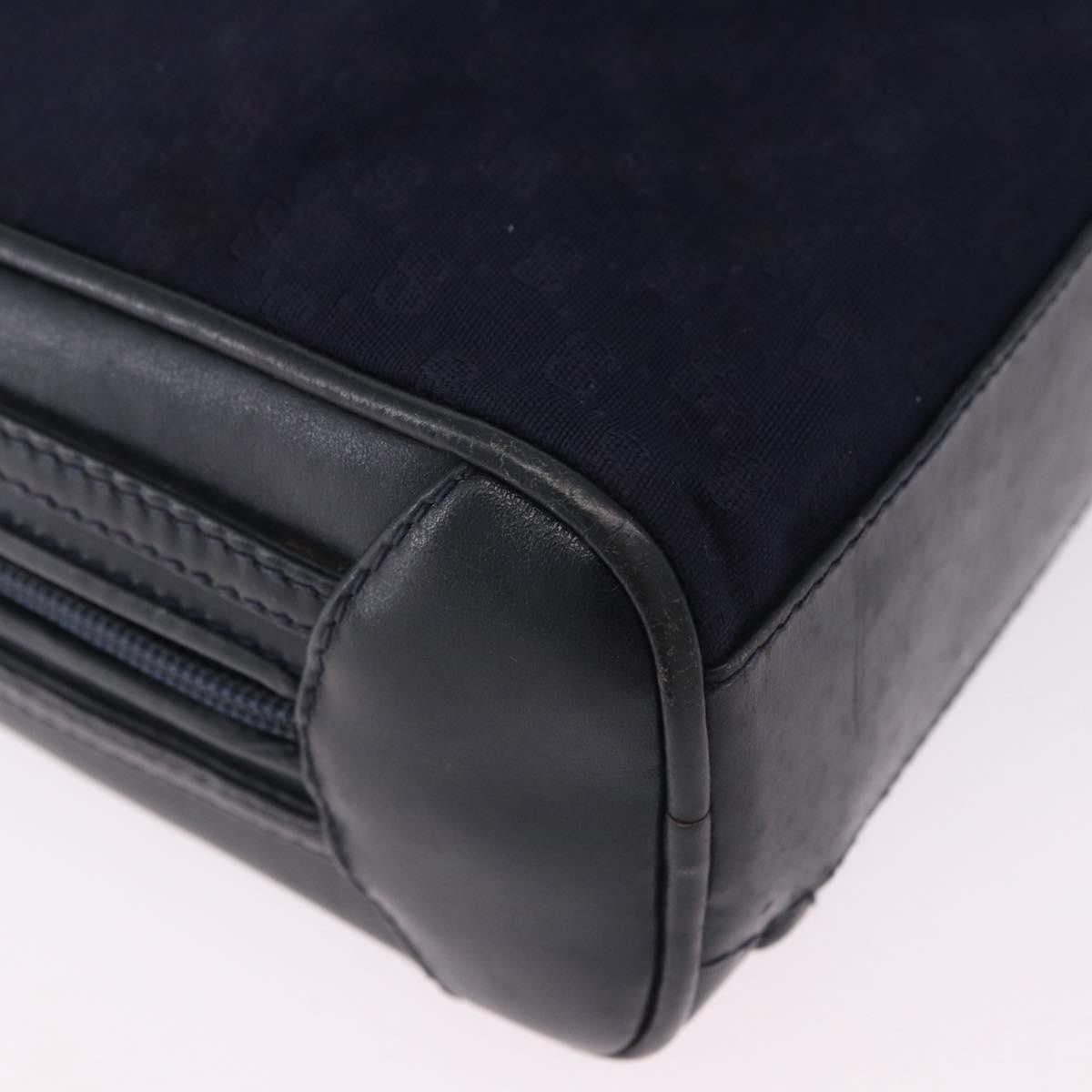 Gucci Micro Gg Canvas Canvas Navy Canvas Shoulder Bag Bag (Pre-Owned)
