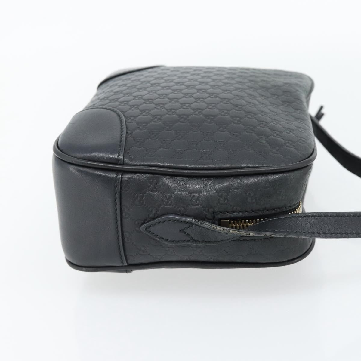 Gucci Bree Microguccissima Motif Gg Black Leather Shoulder Bag Bag (Pre-Owned)
