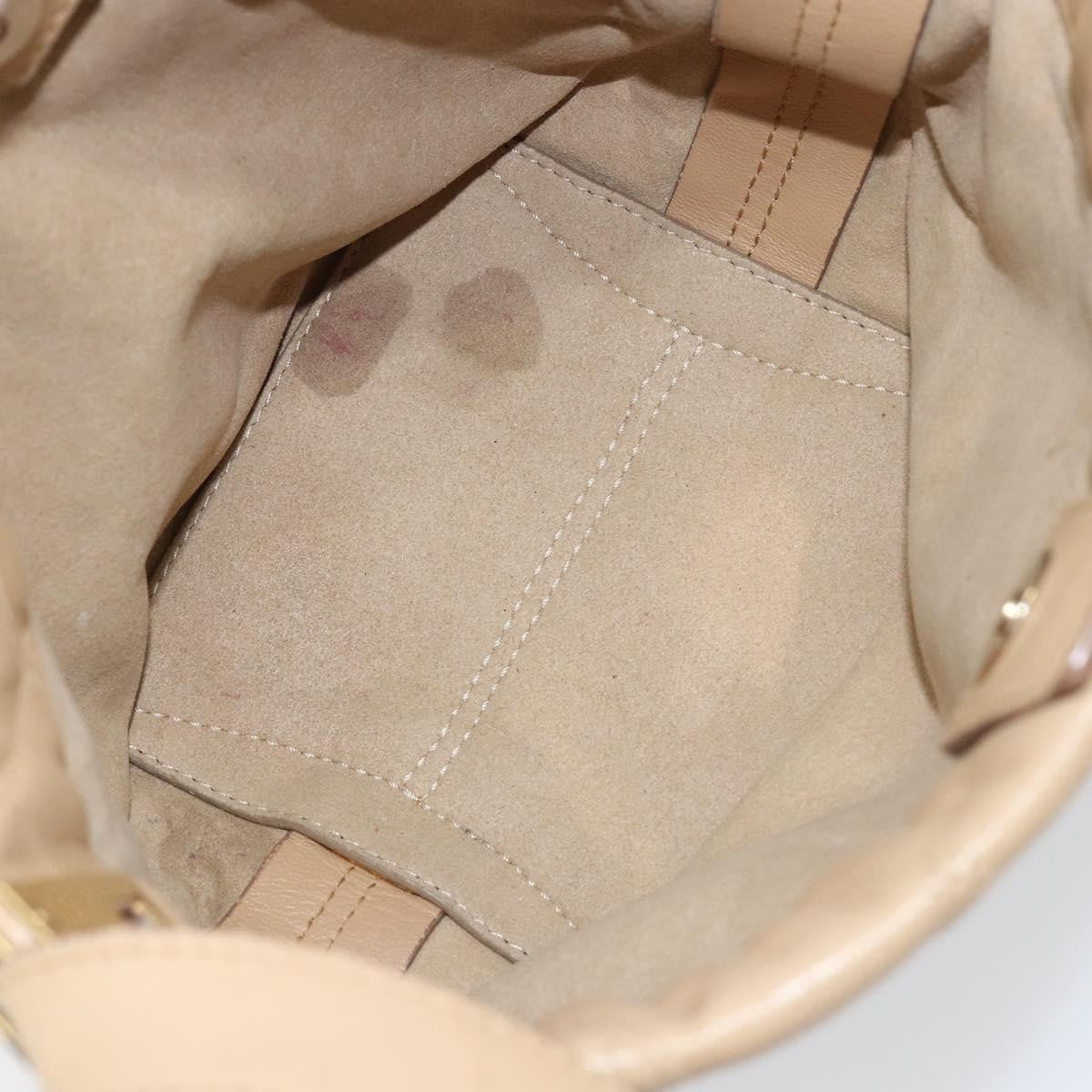 Givenchy Gv Bucket Quilted Leather Beige Leather Shoulder Bag Bag (Pre-Owned)