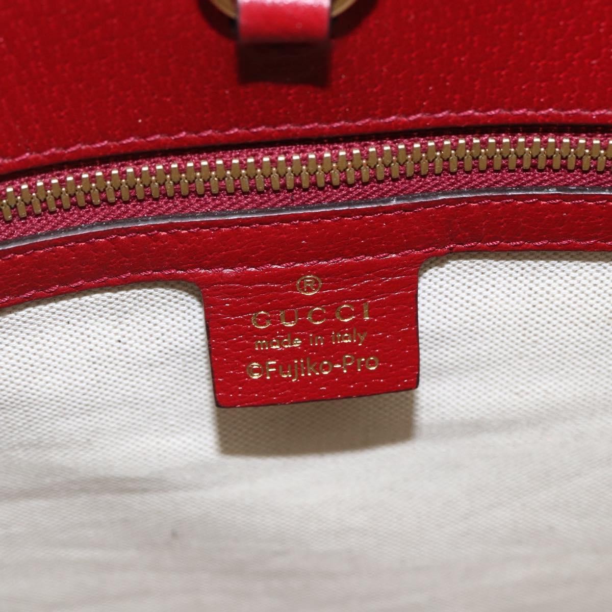 Gucci Doraemon Tote Printed Mini Gg Coated Canvas Beige Pvc Tote Bag Bag (Pre-Owned)