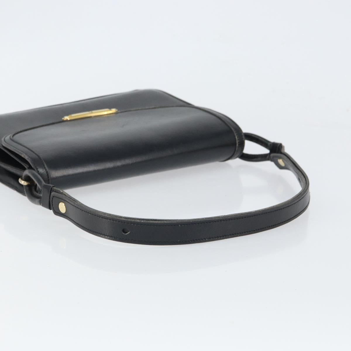 Christian Dior Shoulder Leather Black Leather Shoulder Bag Bag (Pre-Owned)