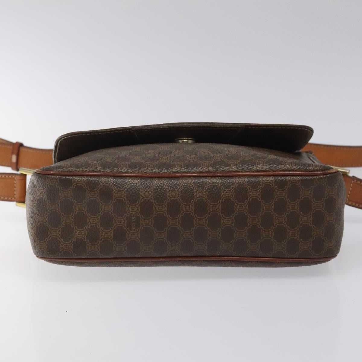 Celine Macadam Shoulder Canvas Brown Canvas Shoulder Bag Bag (Pre-Owned)