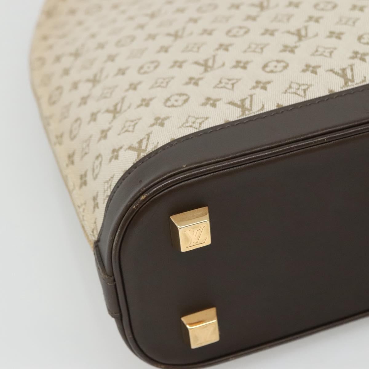 Louis Vuitton Alma Mini Lin Monogram Khaki Canvas Handbag (Pre-Owned)