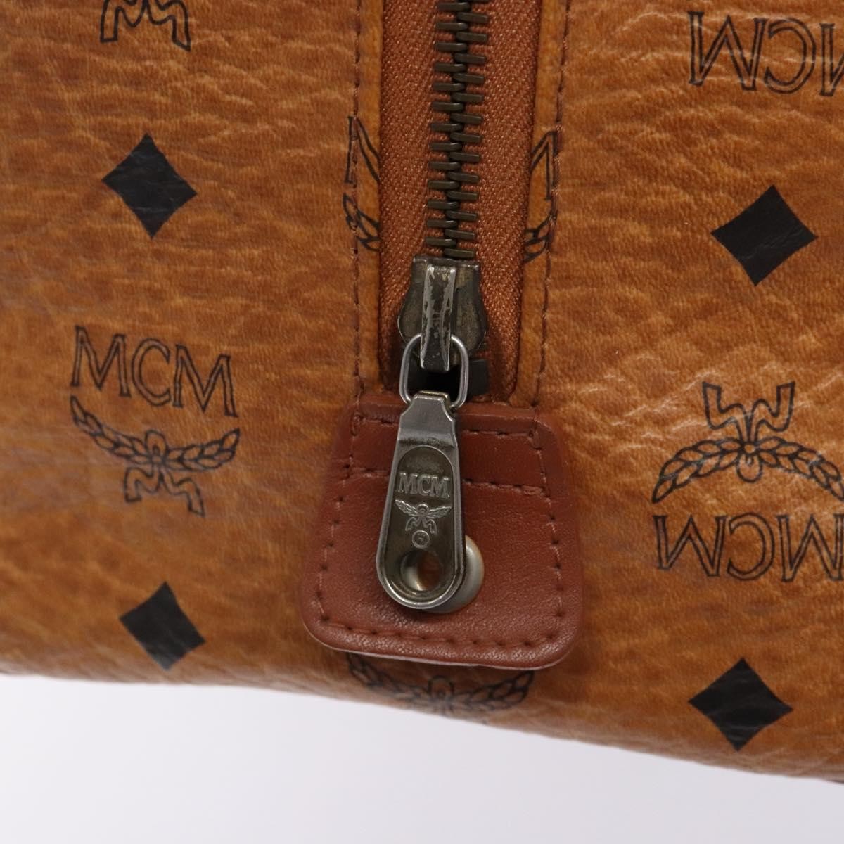 MCM Visetos Logogramme Canvas And Leather Brown Pvc Handbag (Pre-Owned)