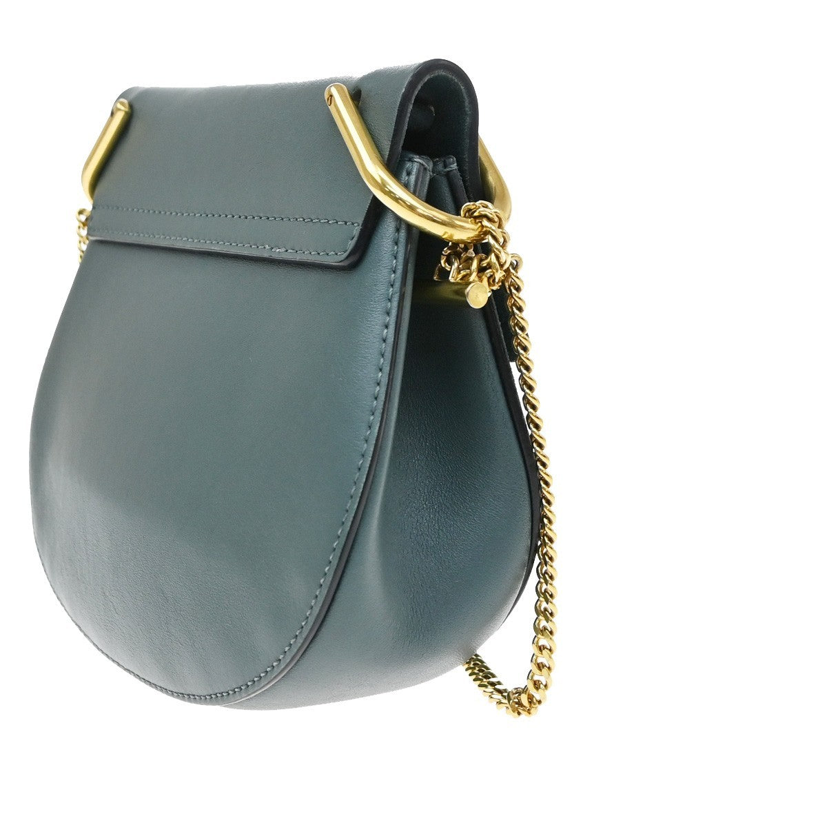 Chloe Drew Crossbody Bag Leather And Suede Blue Suede Crossbody Bag Bag (Pre-Owned)
