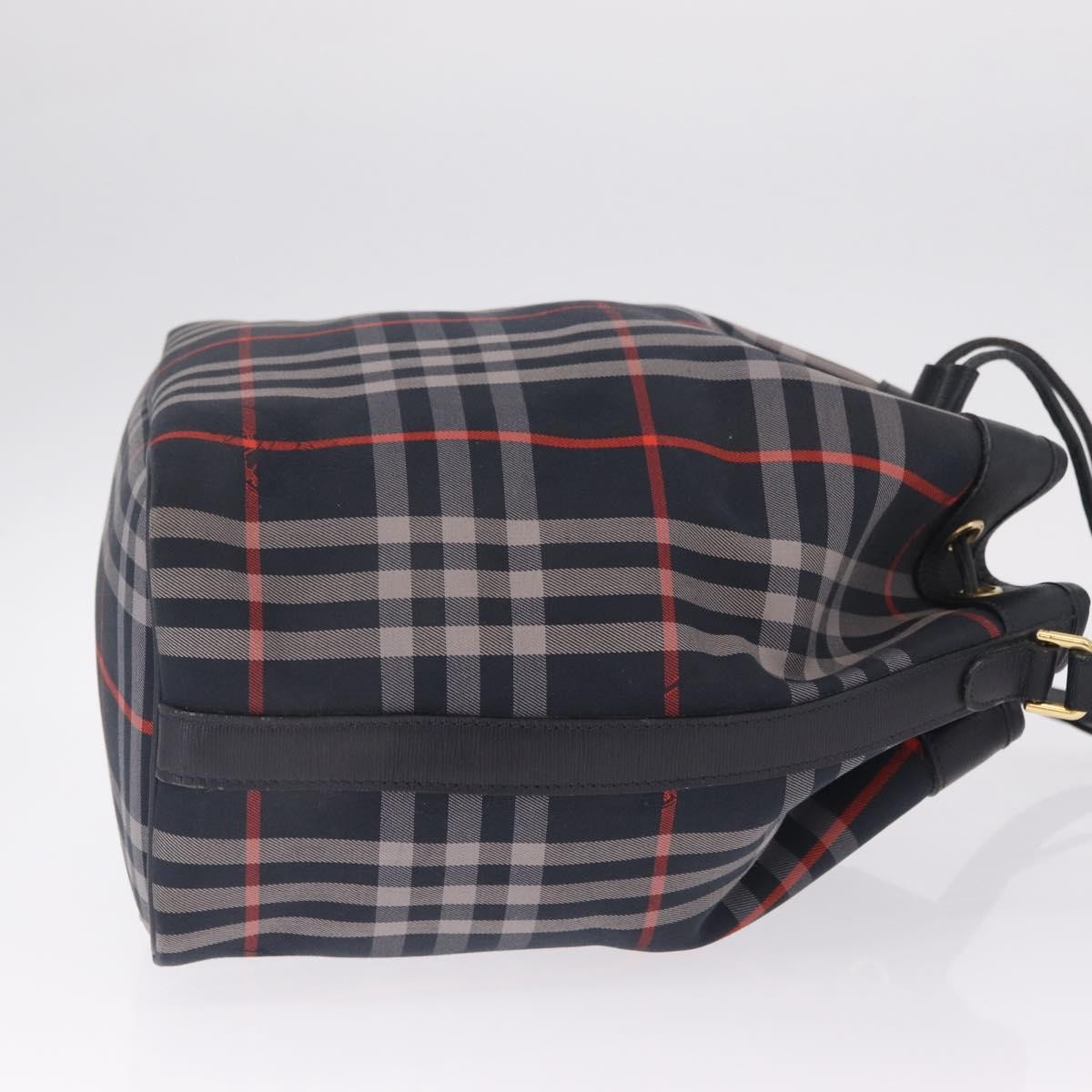 Burberry Nova Check Shoulder Bag Canvas Black Canvas Shoulder Bag Bag (Pre-Owned)