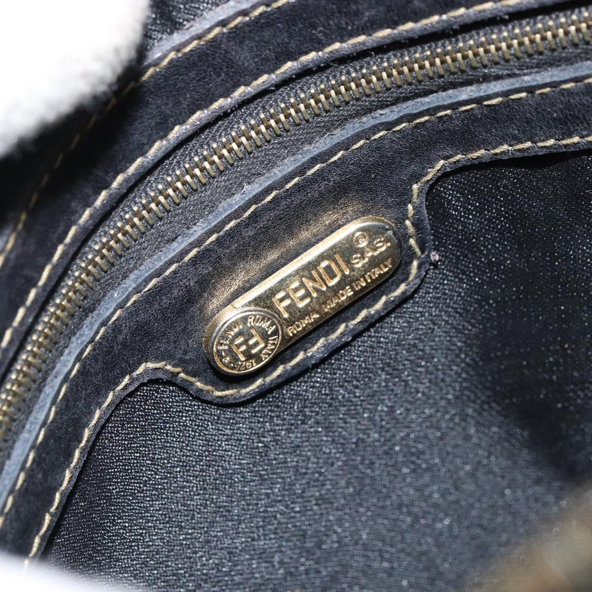 Fendi Vintage Pequin Pequin Brown Canvas Shoulder Bag Bag (Pre-Owned)