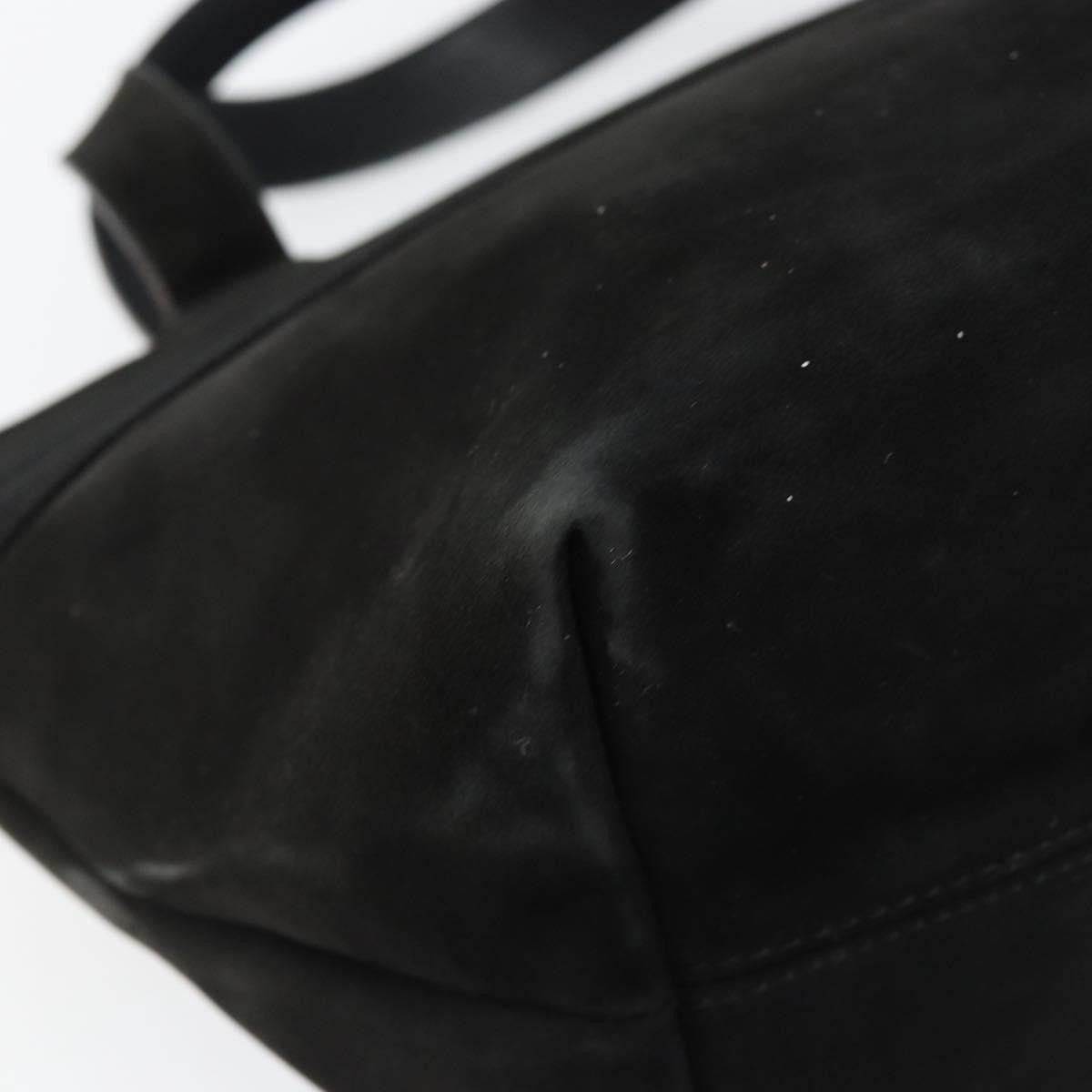 Salvatore Ferragamo Vala Suede Black Suede Handbag (Pre-Owned)