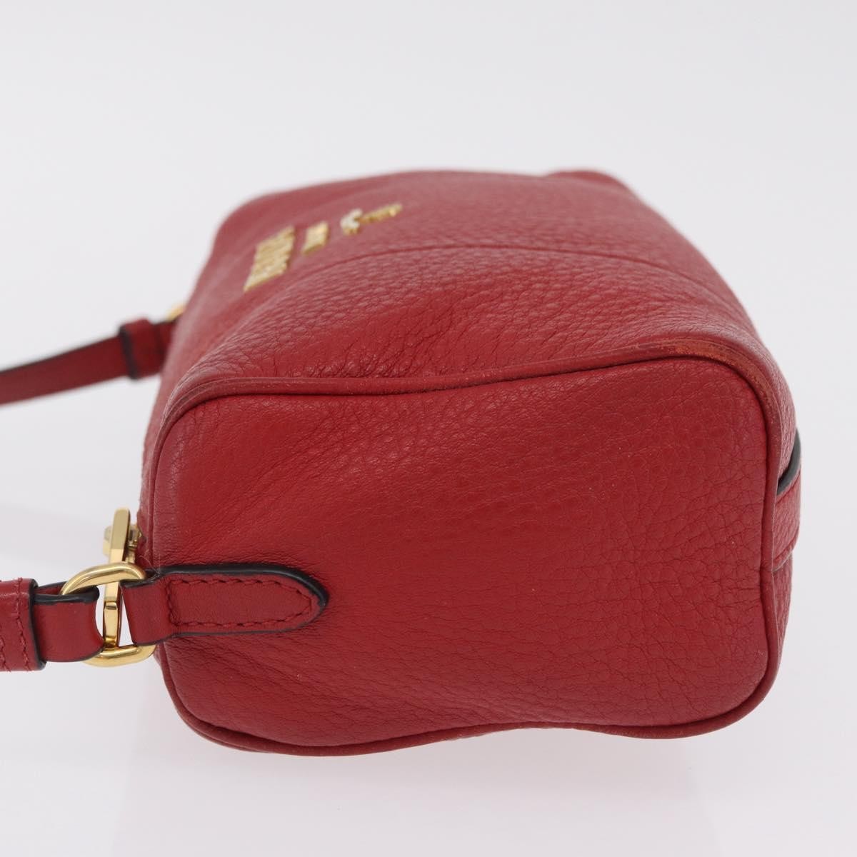 Prada Barrel Vitello Phenix Red Leather Crossbody Bag Bag (Pre-Owned)