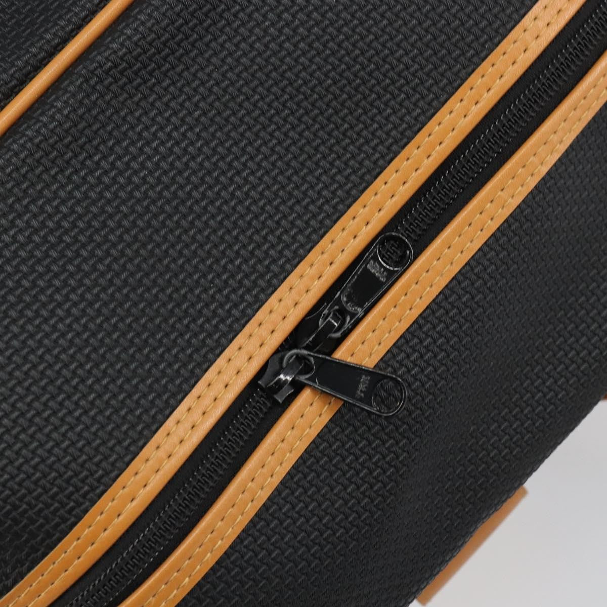Saint Laurent Vintage Boston Pvc Leather Black Canvas Travel Bag Bag (Pre-Owned)
