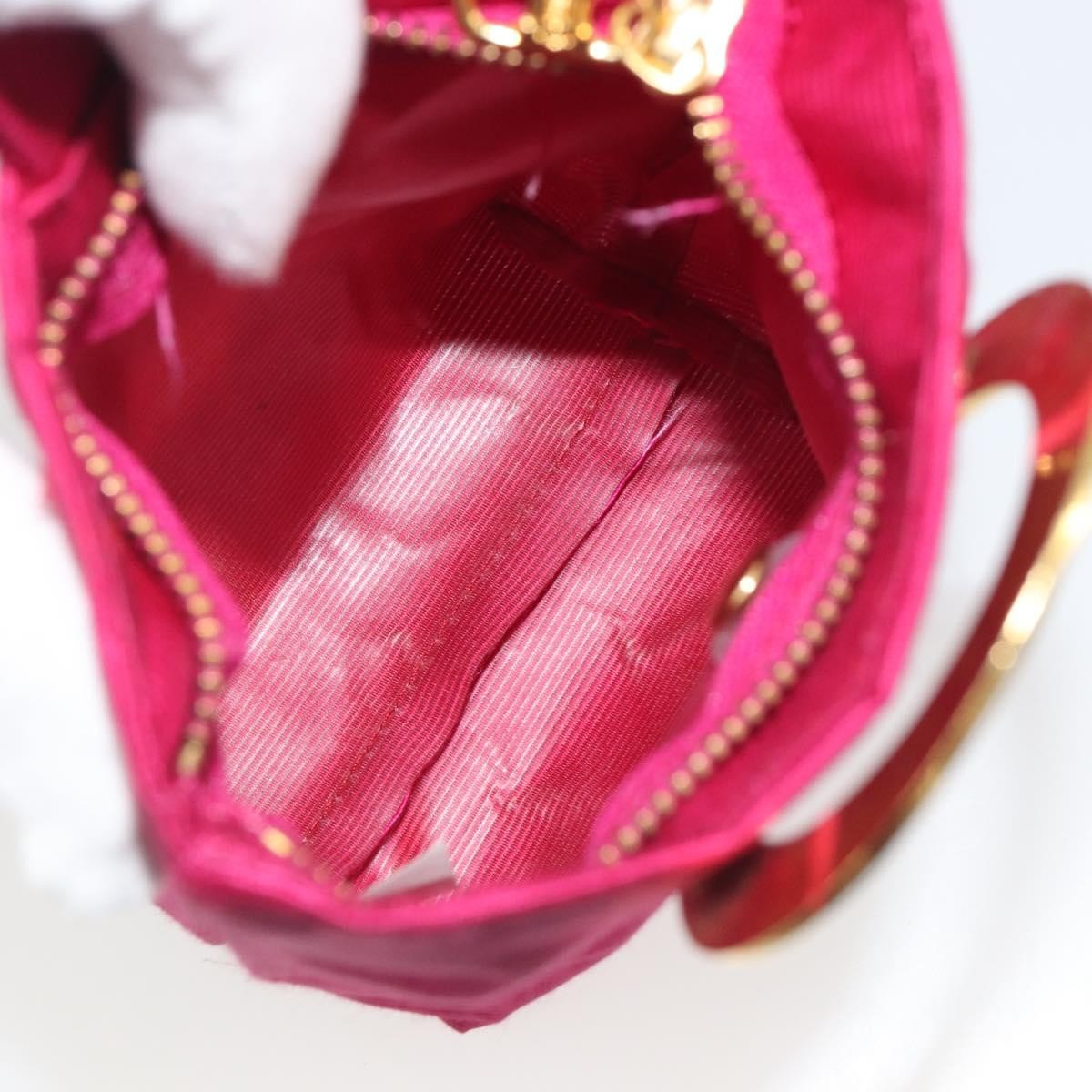 Celine Circle Logo Pouch Nylon Pink Nylon Clutche & Pouche Bag (Pre-Owned)