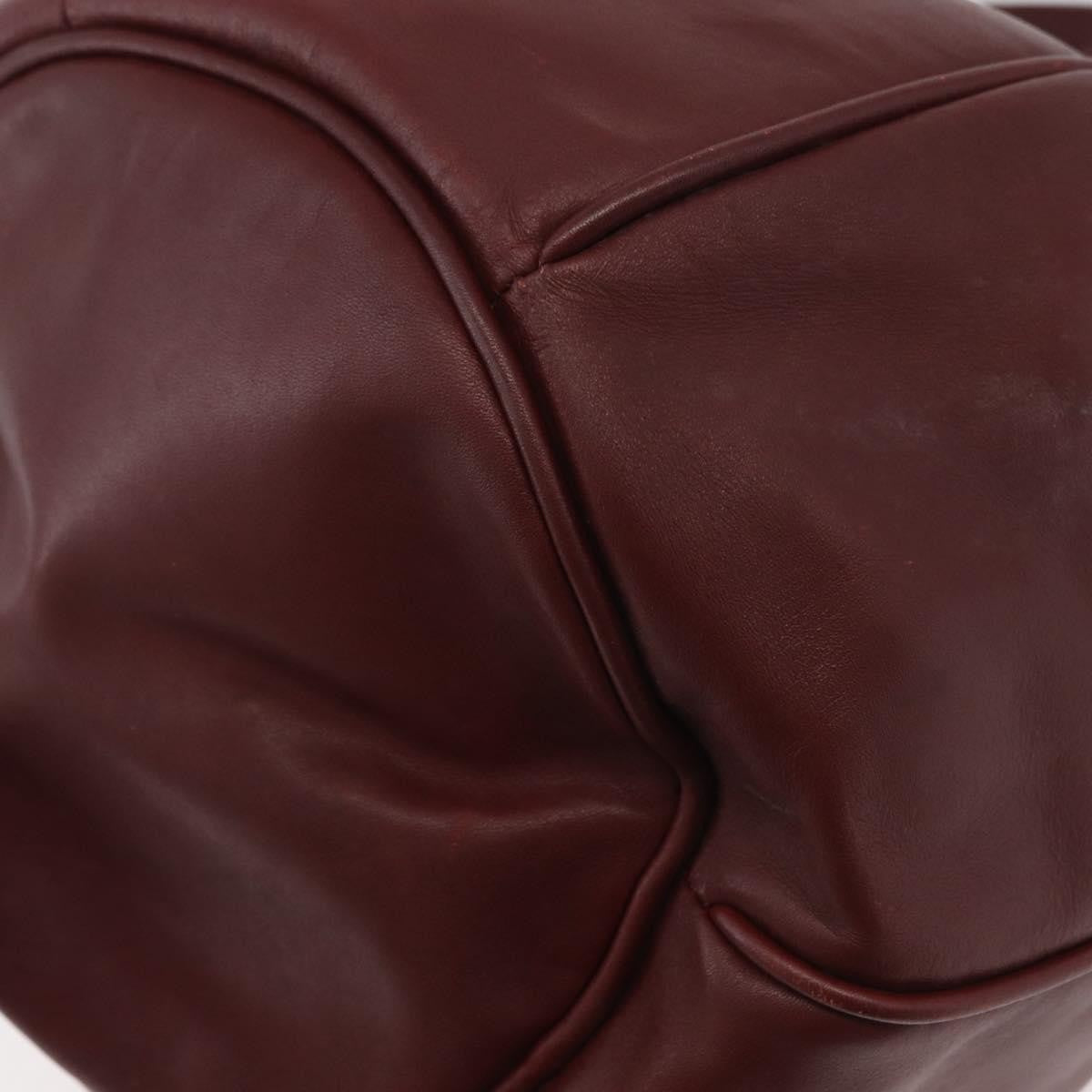 Cartier Must De Cartier Leather Burgundy Leather Shoulder Bag Bag (Pre-Owned)