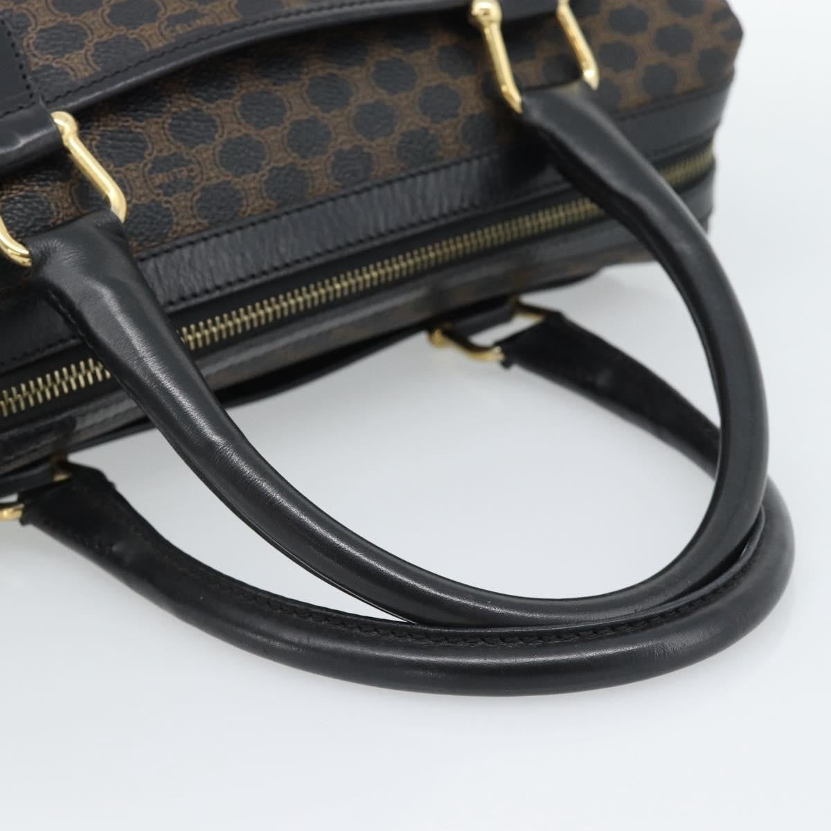 Celine Vintage Boston Macadam Coated Canvas Black Canvas Handbag (Pre-Owned)