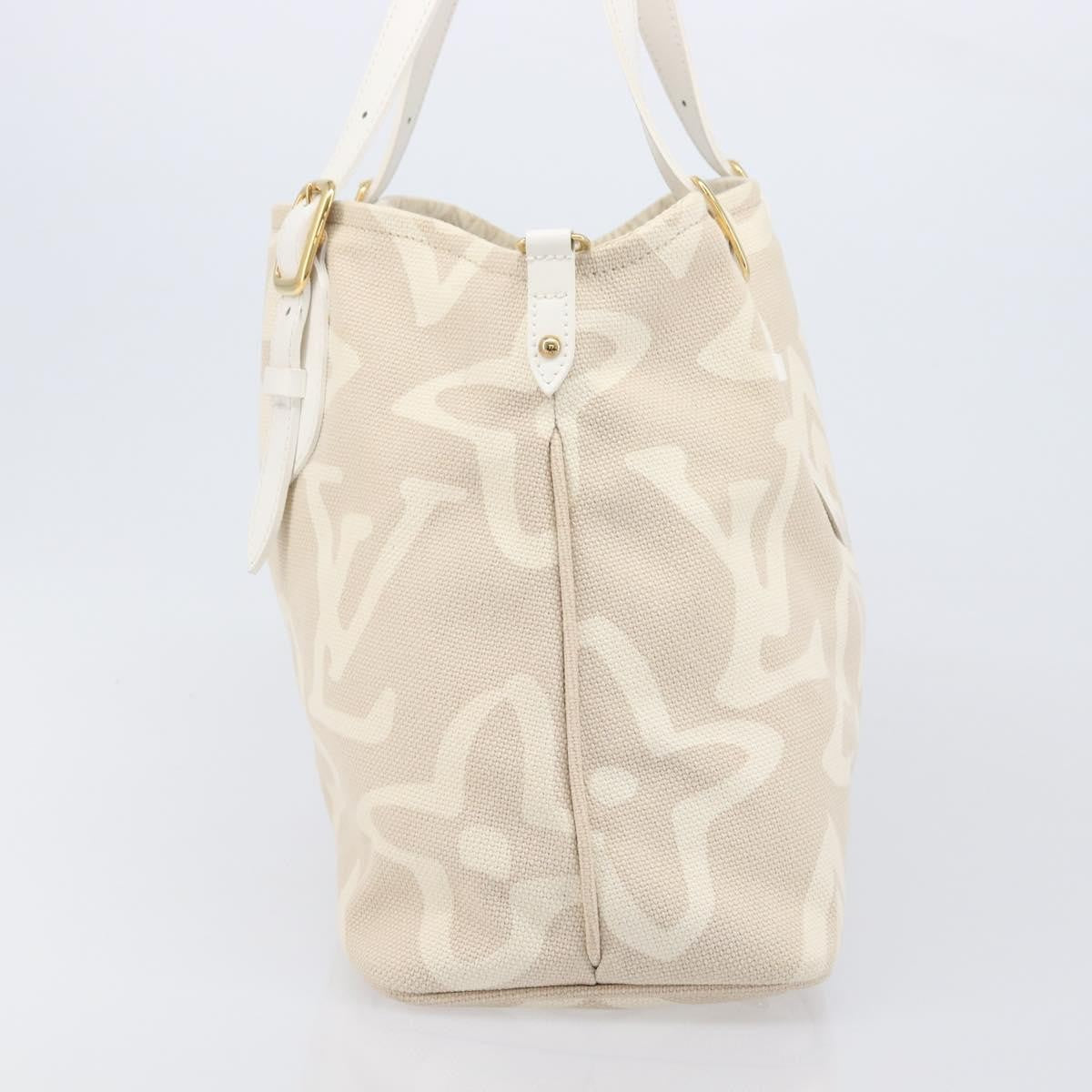 Louis Vuitton Tahitienne Cabas Canvas Beige Canvas Tote Bag Bag (Pre-Owned)