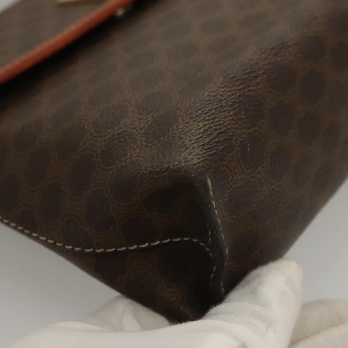 Celine Triomphe Vintage Macadam Canvas Brown Canvas Bag (Pre-Owned)