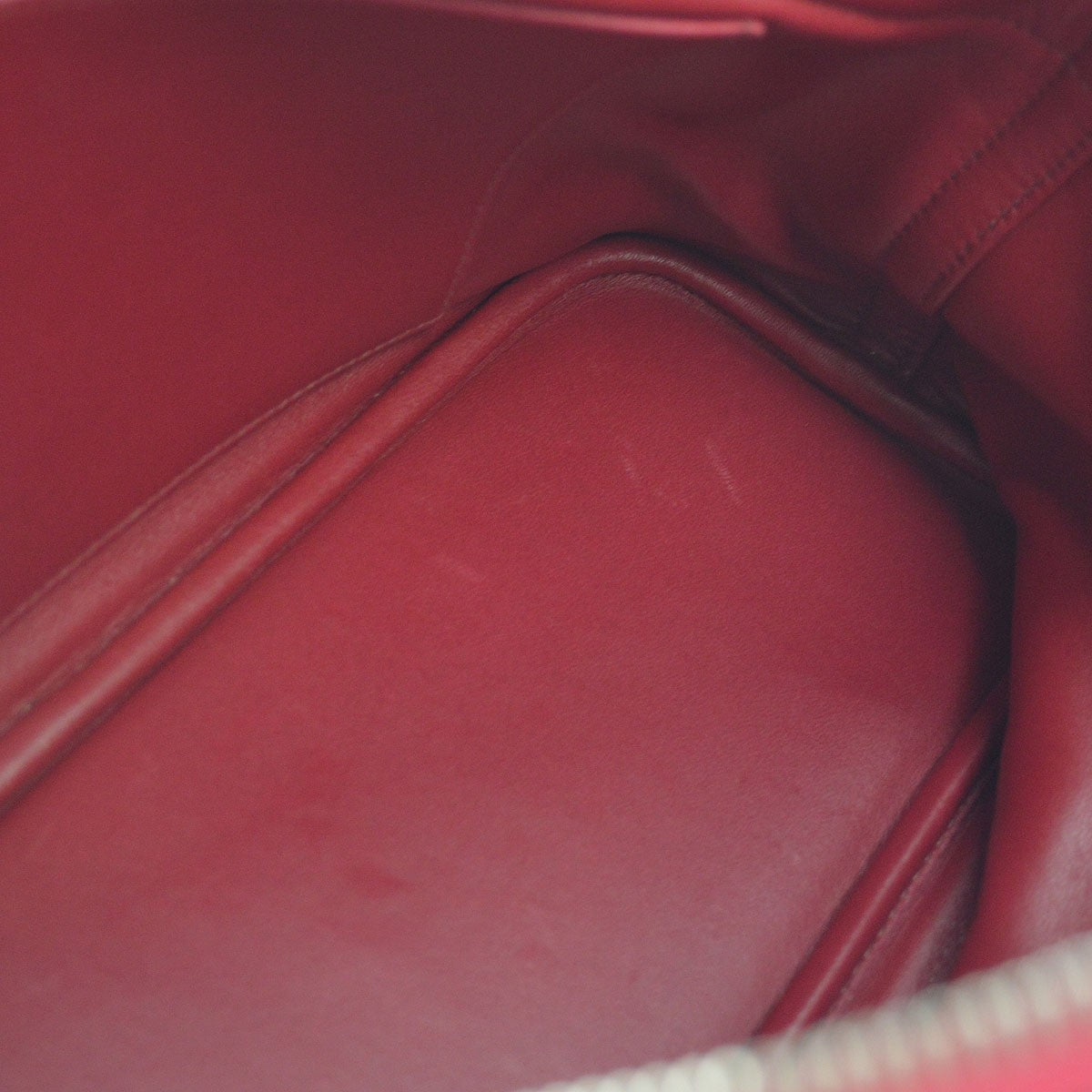 Hermes Bolide Clemence Red Leather Handbag (Pre-Owned)