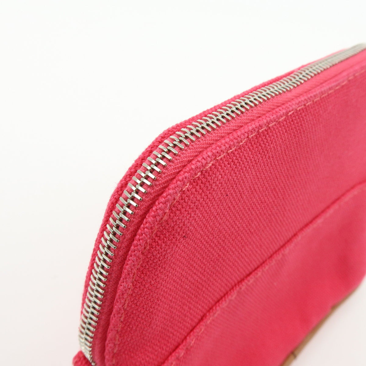 Hermes Bolide Travel Canvas Pink Cotton Clutche & Pouche Bag (Pre-Owned)
