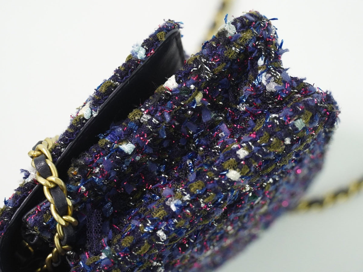 Chanel Wallet On Chain Tweed Multicolour Tweed Shoulder Bag Bag (Pre-Owned)