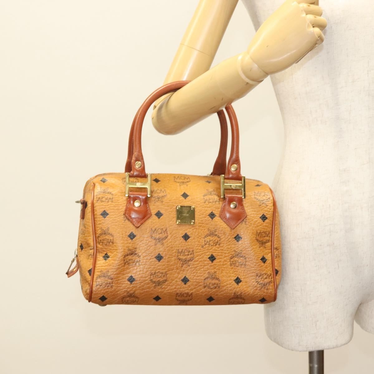 MCM Visetos Canvas And Leather Brown Canvas Bag (Pre-Owned)