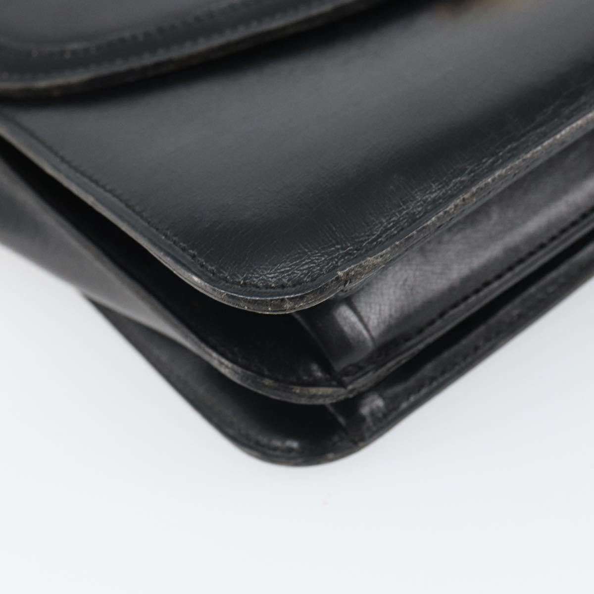 Christian Dior Shoulder Leather Black Leather Shoulder Bag Bag (Pre-Owned)