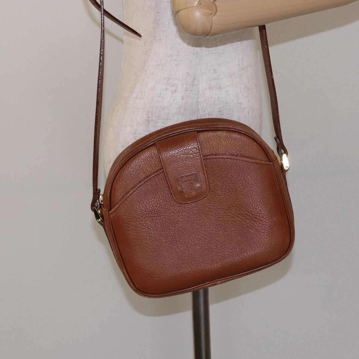 Burberry Shoulder Leather Brown Leather Shoulder Bag Bag (Pre-Owned)