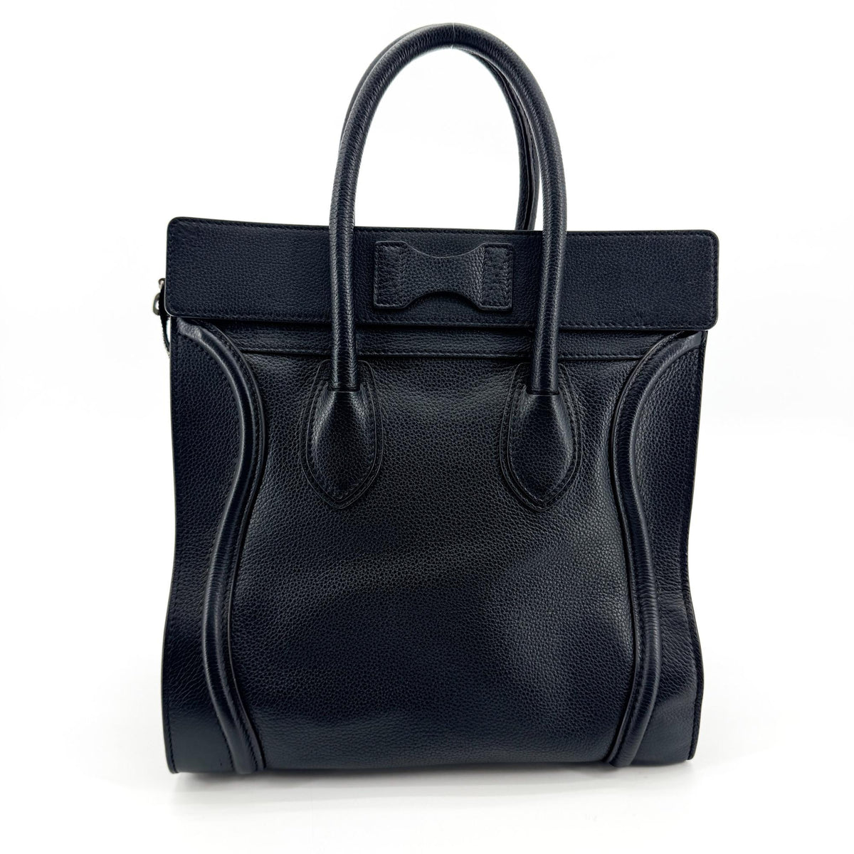 Celine Luggage Smooth Leather Black Leather Handbag (Pre-Owned)