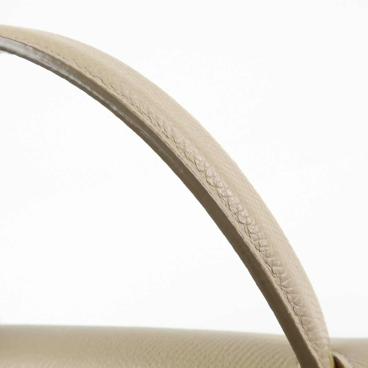 Celine Belt Textured Leather Beige Leather Handbag (Pre-Owned)