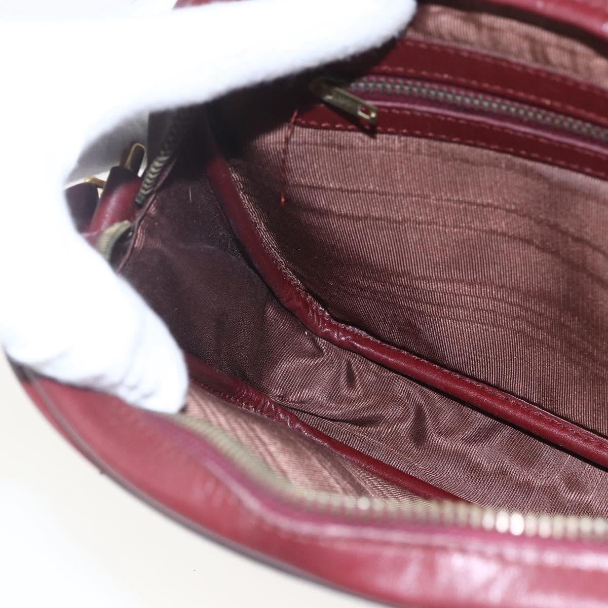 Cartier Must De Cartier Leather Burgundy Leather Shoulder Bag Bag (Pre-Owned)