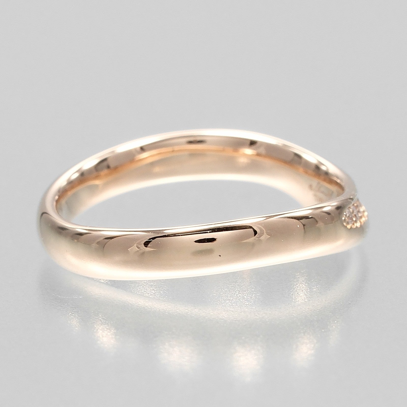 Tiffany & Co. Elsa Peretti Band Rose Gold With Diamonds Gold Pink_Gold Ring Jewelry (Pre-Owned)