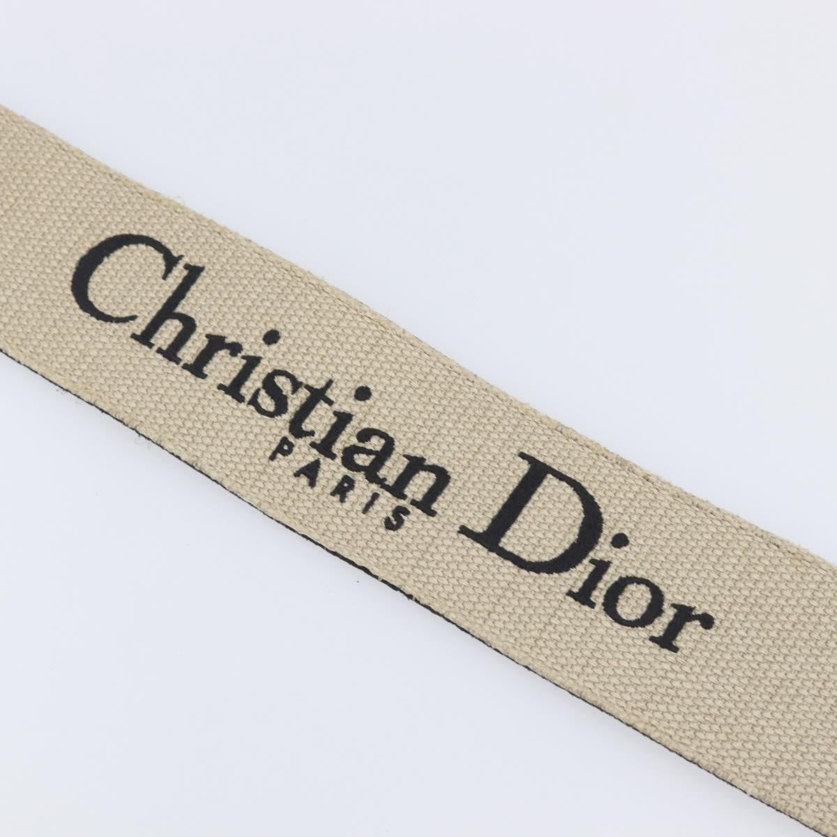 Christian Dior Logo Shoulder Strap Embroidered Canvas Navy Canvas Straps Accessory (Pre-Owned)