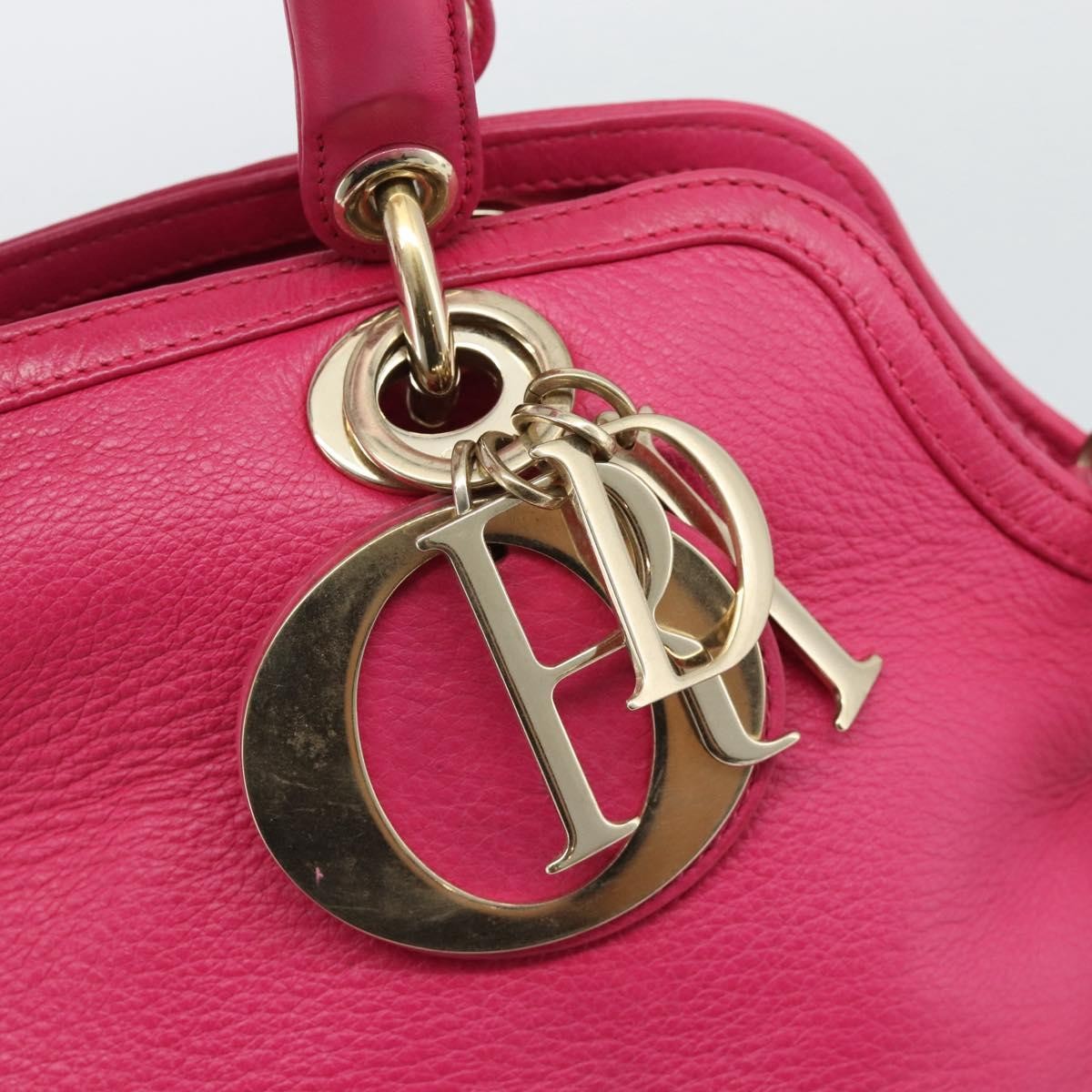 Christian Dior Granville Satchel Leather Pink Leather Handbag (Pre-Owned)