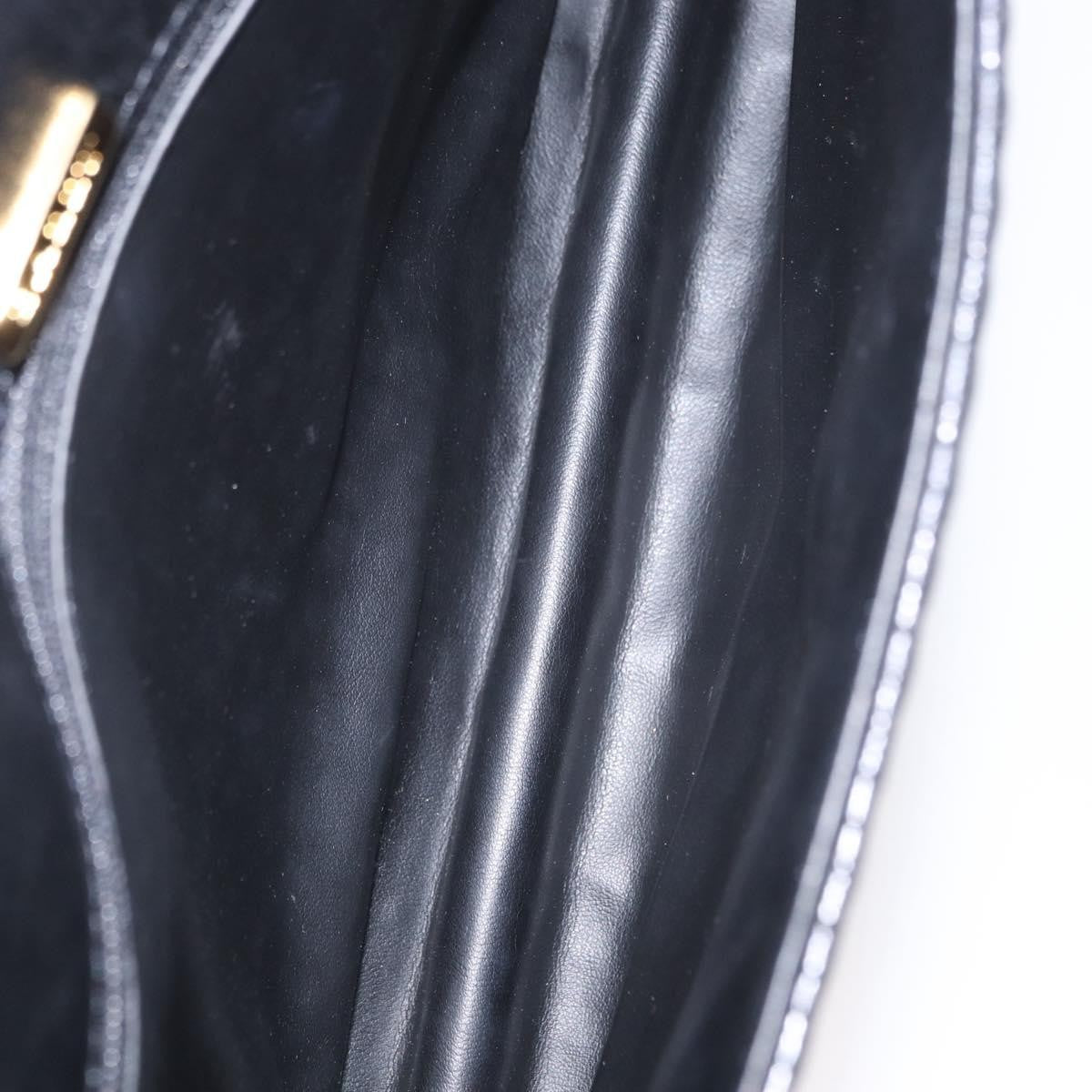 Bally Vintage Quilted Leather Black Leather Handbag (Pre-Owned)