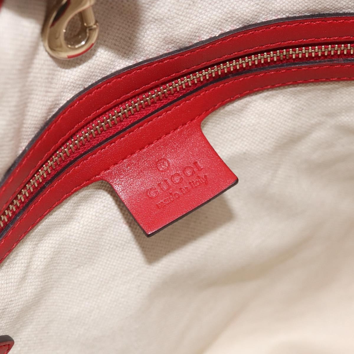 Gucci Craft Tote Diamante Leather Red Pvc Tote Bag Bag (Pre-Owned)