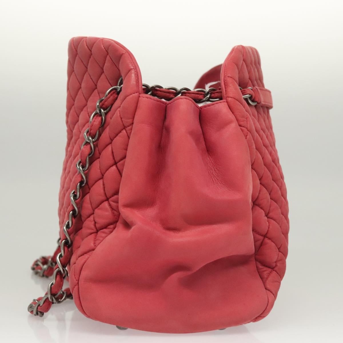 Chanel Matelasse Chain Leather Pink Leather Shoulder Bag Bag (Pre-Owned)