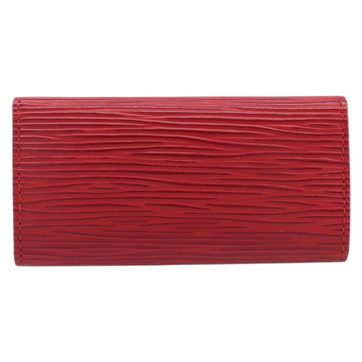 Louis Vuitton Multiclés 4 Cuir Verni Red Leather Wallets Accessory (Pre-Owned)