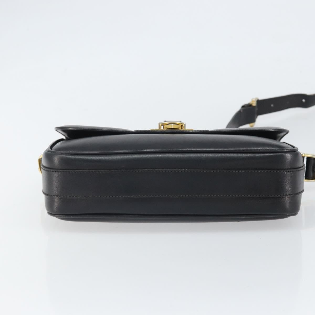 Celine Vintage Leather Black Leather Shoulder Bag Bag (Pre-Owned)