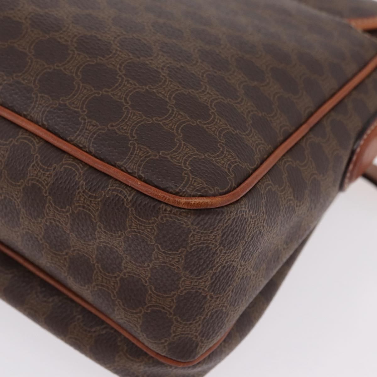 Celine Macadam Shoulder Canvas Brown Canvas Crossbody Bag Bag (Pre-Owned)