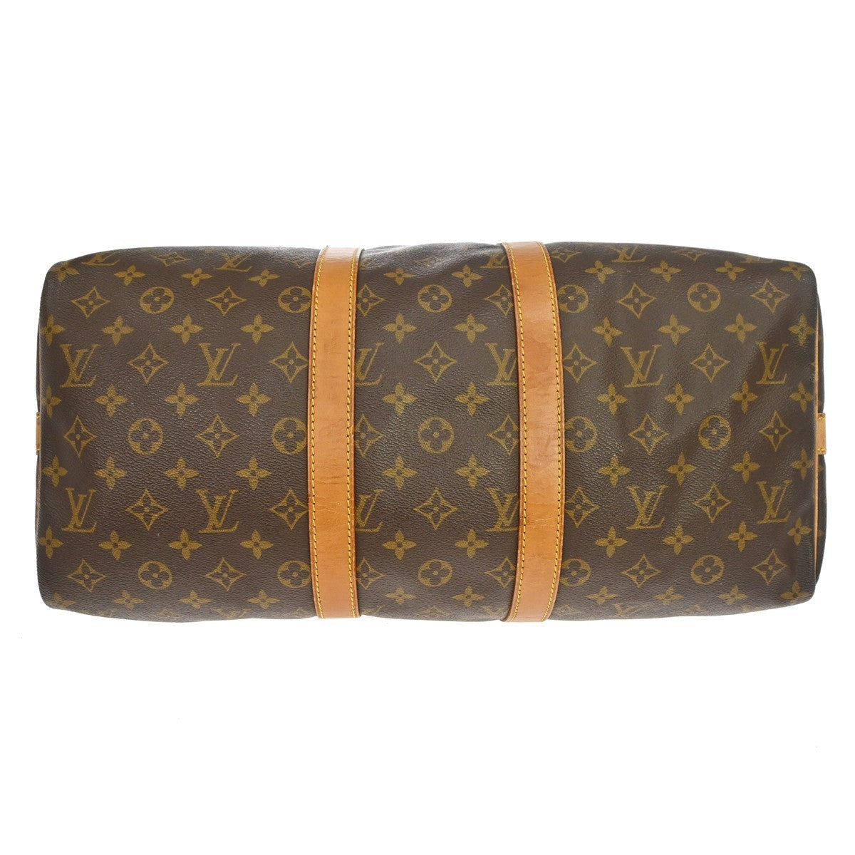 Louis Vuitton Keepall Bandouliere Monogram Canvas Brown Canvas Travel Bag Bag (Pre-Owned)