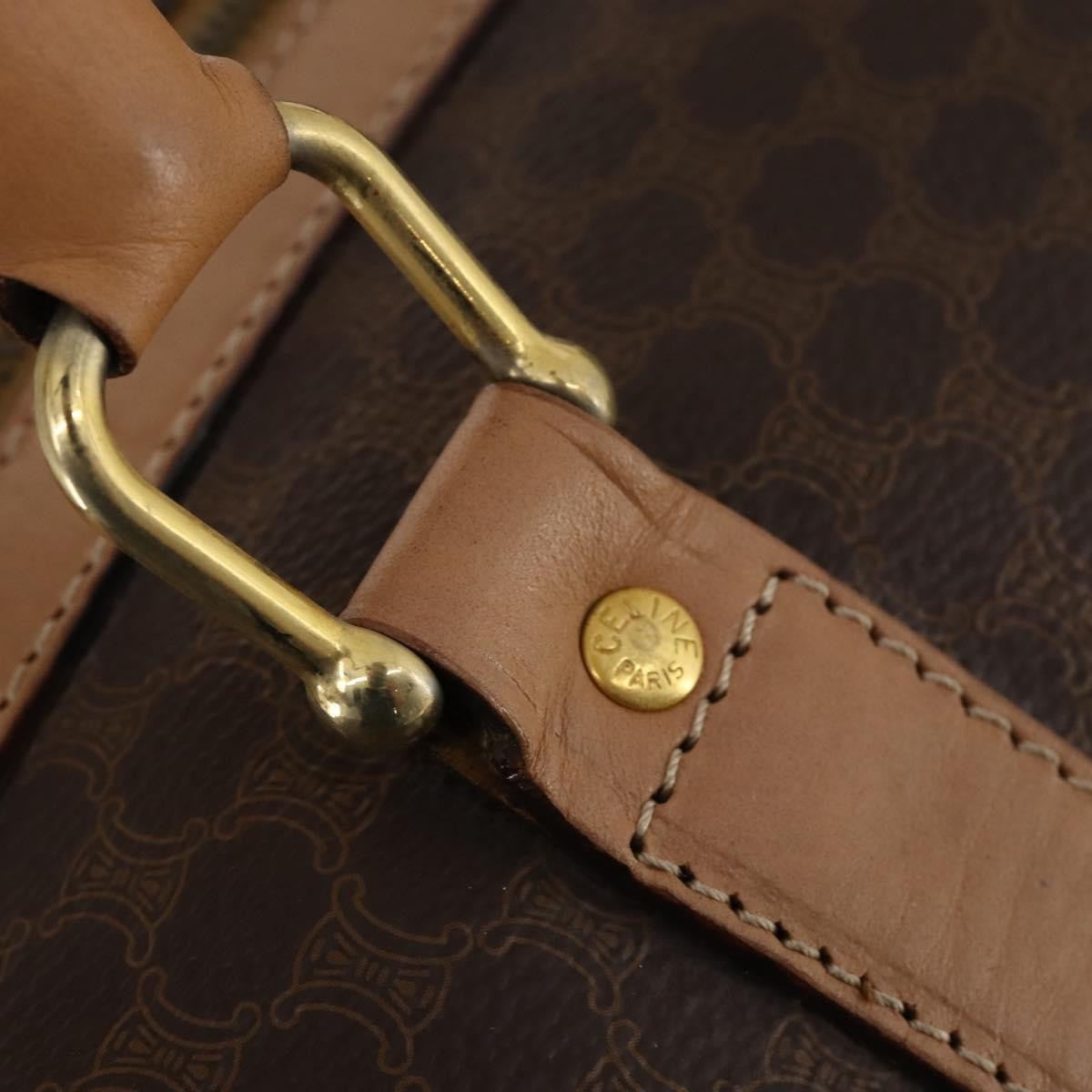 Celine Vintage Canvas Brown Canvas Travel Bag Bag (Pre-Owned)