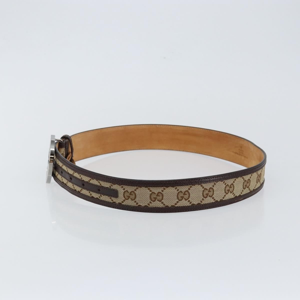 Gucci Interlocking G Belt Gg Canvas Beige Canvas Belts Accessory (Pre-Owned)