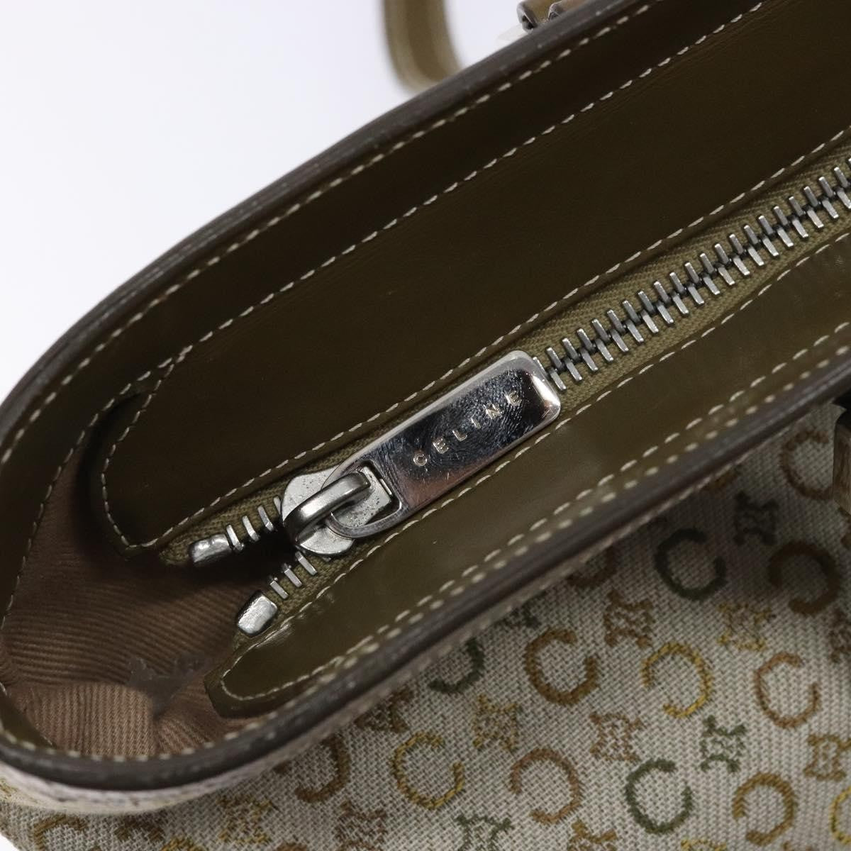 Celine Vintage Macadam Canvas Khaki Canvas Bag (Pre-Owned)